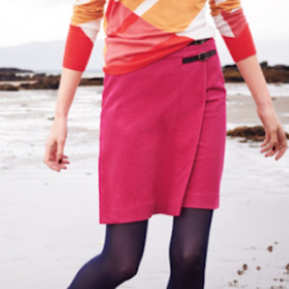 Boden JUMBO CORD KILT Skirt Size 4L